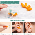 Earplugs, Soft Foam with Cord, Reusable Noise Reduction Ear Protection - Pack of 5
