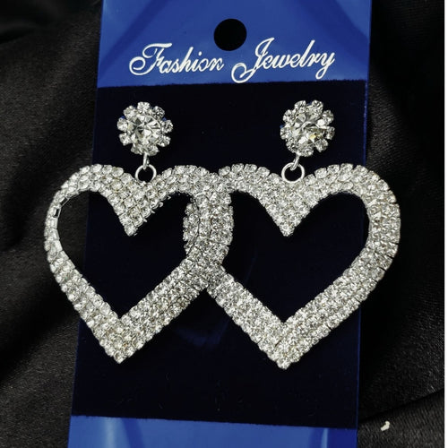Earrings, Long Bow Dangle Silver Tarnish Free Statement for Women