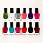 Easy Peel Off Nail Polish for Women & Girls - Pack of 12