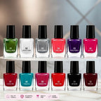 Easy Peel Off Nail Polish for Women & Girls - Pack of 12