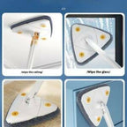 Royal’s Triangle Shaped Microfiber Mop –Self-Wringing Floor Dust Mop