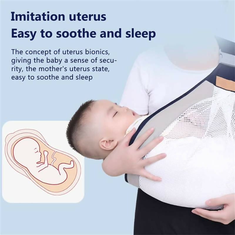 Baby Carrier, Ergonomic Baby Strap one Shoulder Labor-Saving Polyester Baby Half Wrapped Sling (Random Color)