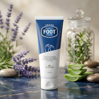 Herbiotics Oxipro Diabetic Foot Cream | Intensive Healing for Dry, Cracked & Itching Feet | Scientific Formula for Daily Foot Care | 75g
