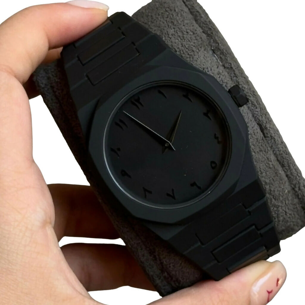 Premium Black Couple Watch Set, Minimalist Design, for Unisex