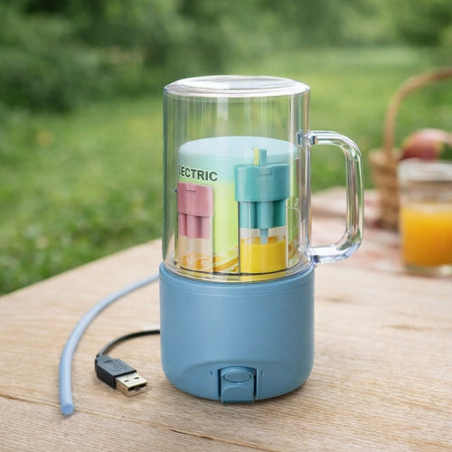 Electric Juice Cup with Straw & Handle for Smoothies