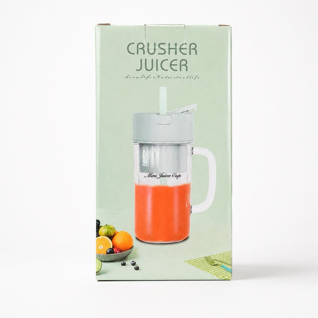 Electric Juice Cup with Straw & Handle for Smoothies