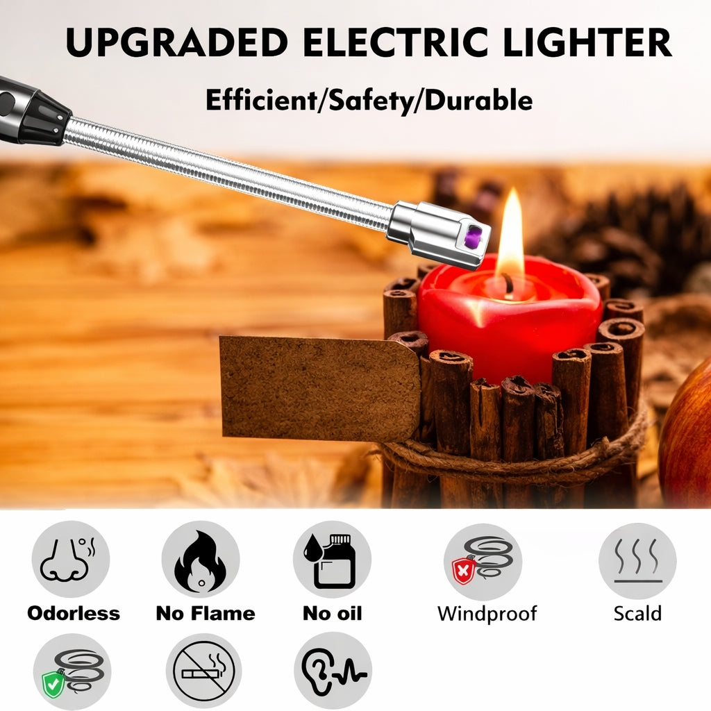 Electric Arc Lighter USB Charging Flexible Neck Windproof Lighter