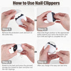 Electric Nail Clipper USB Rechargeable Automatic Nail Trimmer