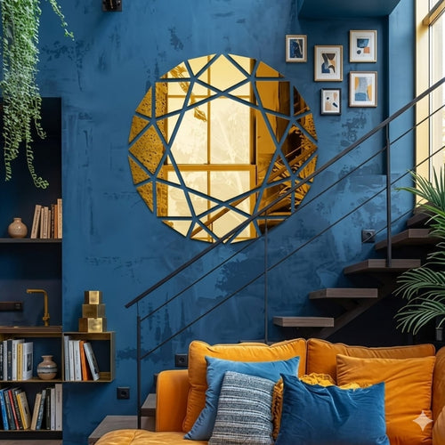 Elegant Round Acrylic Mirror Wall Decals for Home & Office