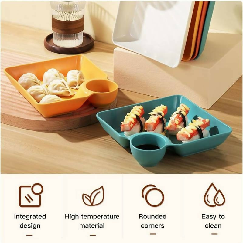 4 Pcs Snack Plate Set