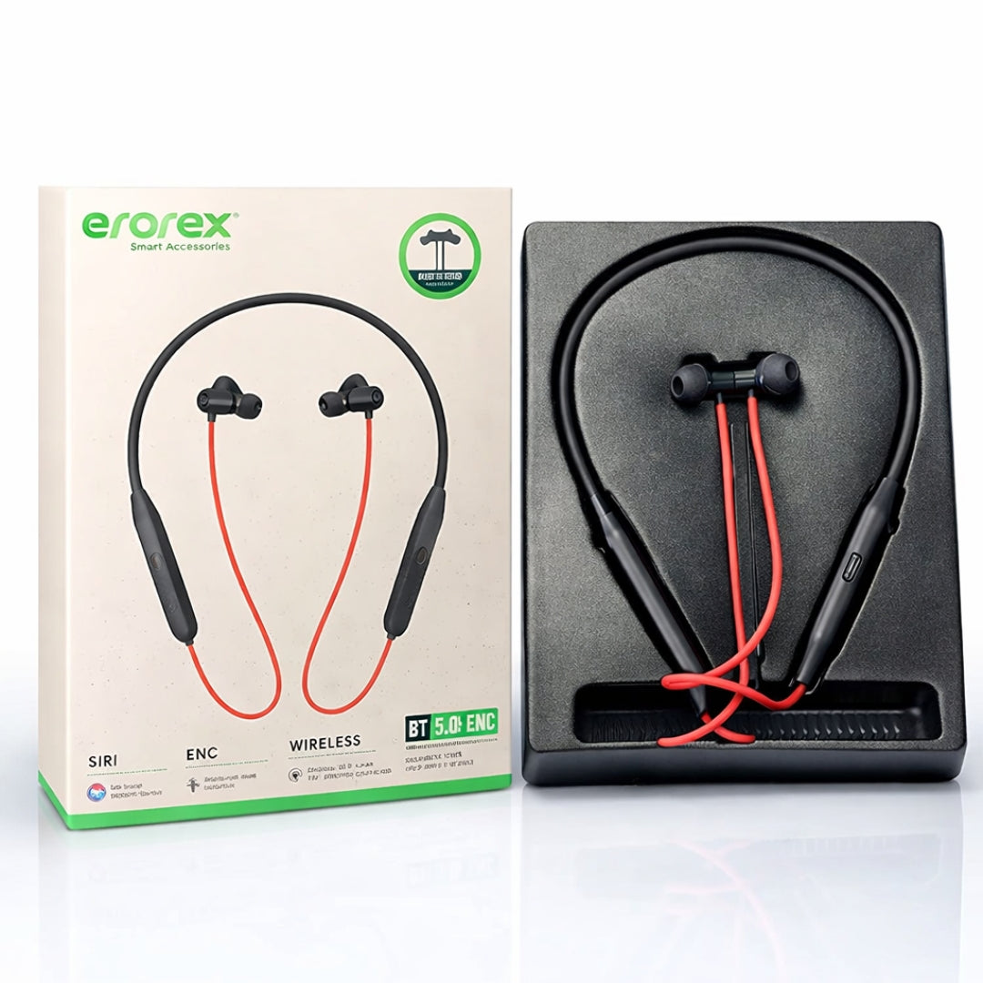 EroreX BT E20 Wireless Neckband Earphones Bluetooth 5.3 ENC Earbuds