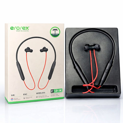 EroreX BT E20 Wireless Neckband Earphones Bluetooth 5.3 ENC Earbuds