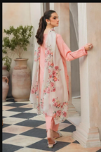 Peach Embroidered Lawn 3pcs Set