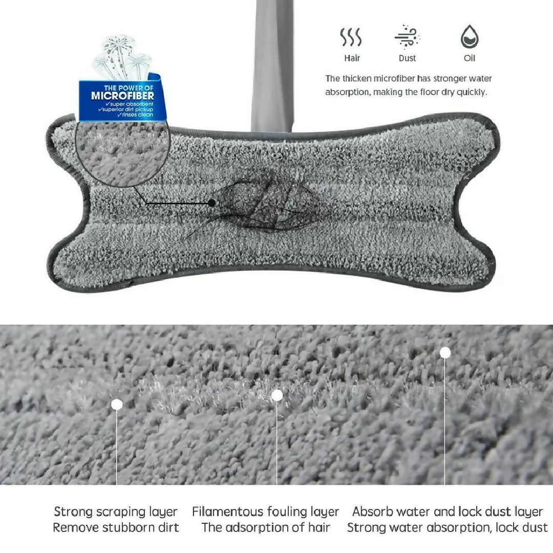 Twist Mop X Shape Microfiber Mop Floor Clean Mop Twist Mop With 360 Rotating Head Dust Mop