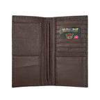 Stashy brown leather long wallet – classic look with rich tone and soft texture
