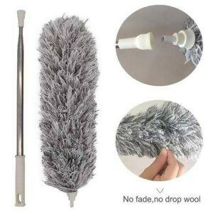 Microfiber Fan Duster | Telescopic Extendable Gray Duster | 360 Flexible Dirt & Dust Duster For Home Office Use | Micro Fiber Duster