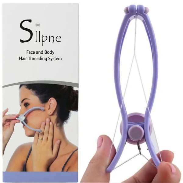 Sipne Face and Body Hair Threading System | Cotton Threading Device for Eyebrows Face & Body | Random Color