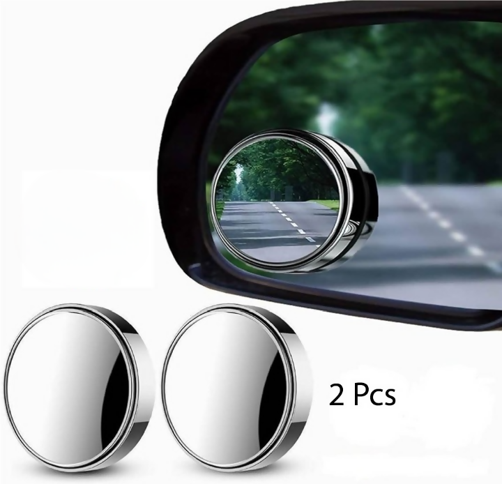 2pcs Round Blind Spot Mirrors – Wide-Angle Lens for Enhanced Rear and Side View Visibility – Convex Mirror for Cars, SUVs, and Trucks – Universal Fit Safety Accessory – Glass Material