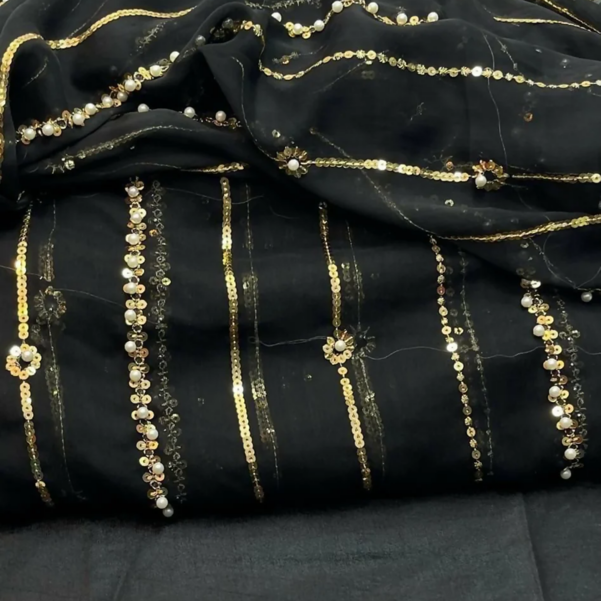 Chiffon Moti Collection, Embroidered Handwork Shirts & Dupattas