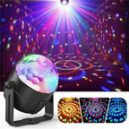 LED Disco Party Lights Crystal Magic Ball 3W RGB | Colorful Projection Lamp for Parties & Events