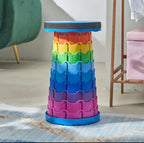 Portable Telescoping Stool, Folding Stool Lightweight & Sturdy, Retractable Telescopic Stool For Gardening, Camping, Travel, Fishing, Hiking And Bbq(Multi Color)