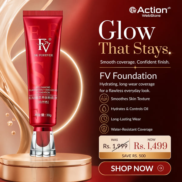 FV Liquid Foundation Makeup, 12-Hour Long Lasting, Concealer & Matte Coverage