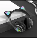 Cat Ear Bluetooth Headphones Pink With LED Light