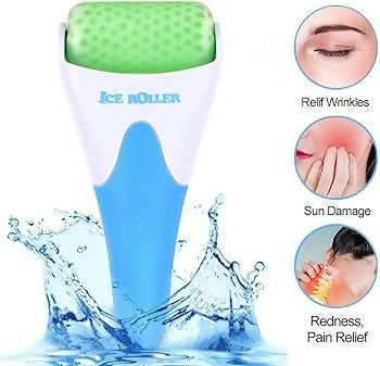 Ice Roller for Face & Eye Puffiness Relief, Cold Gel Ice Face Roller Massager - Ice Roller Cool Roller For Face Eye Body Facial Shaping Anti Wrinkle Ice Roller Massager Smooth Skin ( Random Color )