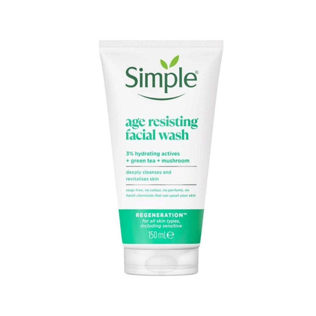 Face Cleanser, Simple Age Resistance Facial Wash Hydrating