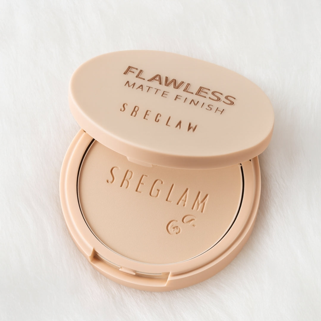 Face Powder, Sheglam Flawless Matte Finish, Oil Control Long Lasting Compact