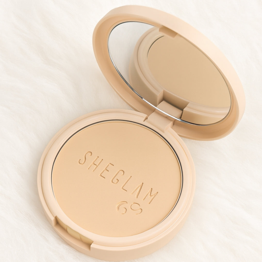 Face Powder, Sheglam Flawless Matte Finish, Oil Control Long Lasting Compact