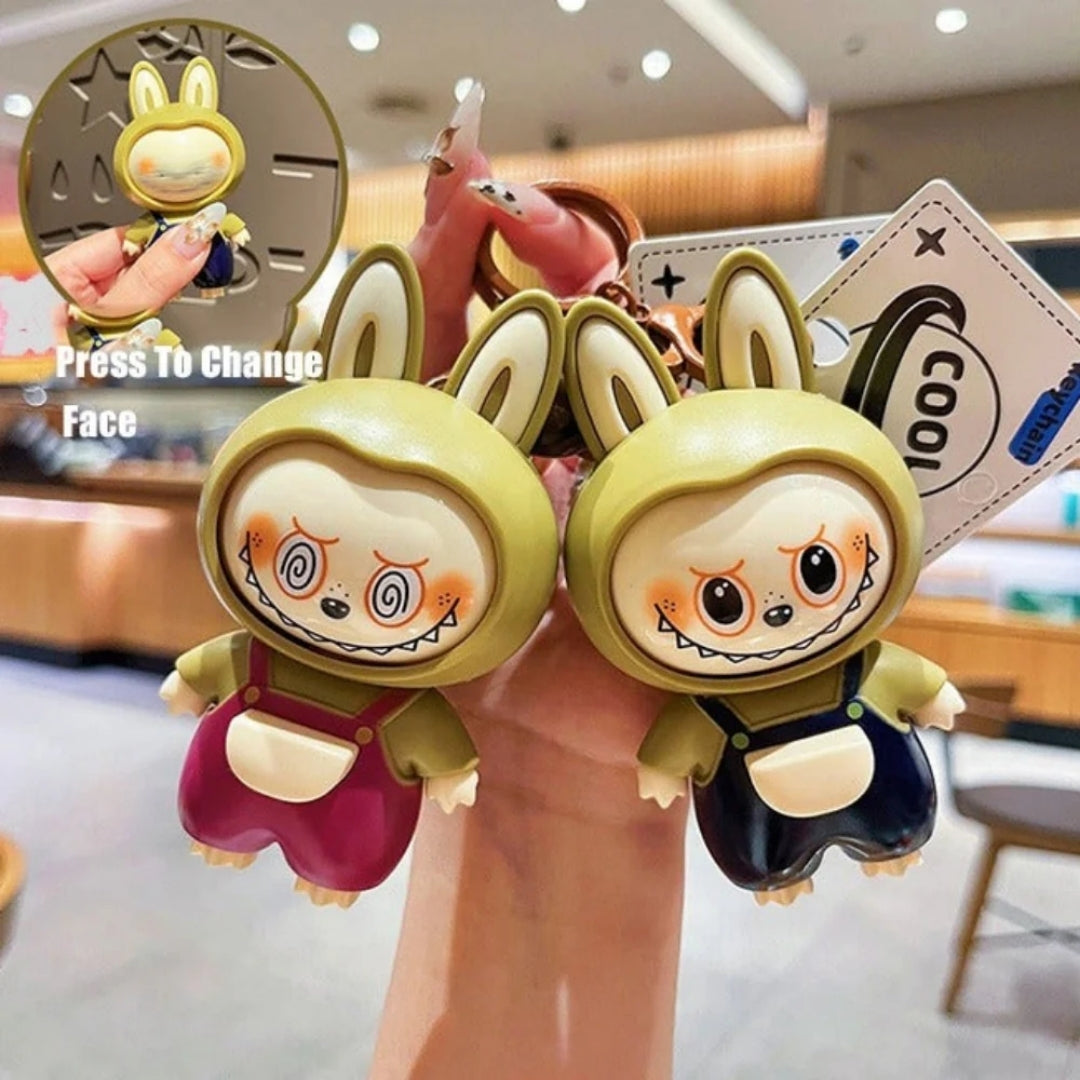 Face changing doll keychain