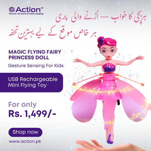 Magic Flying Fairy Princess Doll, LED Light Toy, for Kids Entertainment