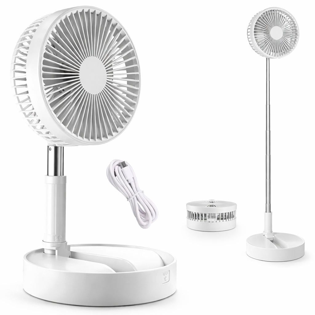 Fan, Portable Foldable Telescopic USB Desk with Adjustable Angle