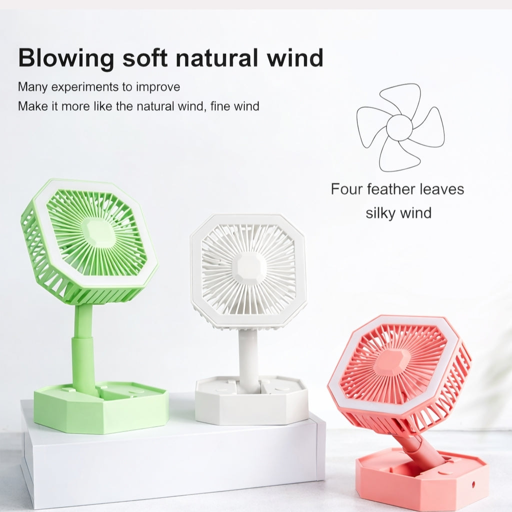 Fan, Touch Sensor Portable Rechargeable Mini Desk with 3 Speed Airflow