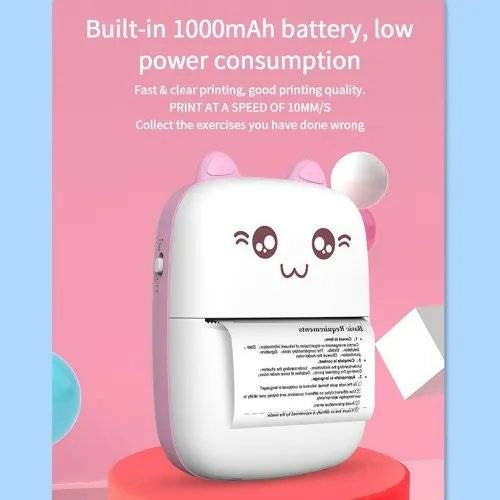 Mini Portable Pocket Thermal Printer – Wireless Receipt & Photo Printer (Random Color)