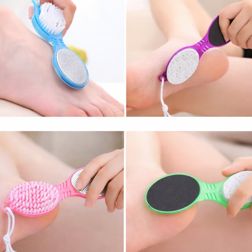 Foot Scrubber, 4 in 1  Pedicure Brush, Cleanse Scrub File Buff