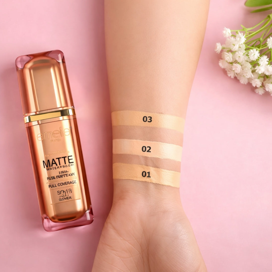 Foundation, Matte Finish Oil Control Waterproof Formula