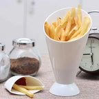 Dip Tray, Plastic Snack Plate with Removable Sauce Section