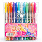 Fruit Scent Gel Glitter, Smooth Writing Sparkle Pens - Set Pack of 12