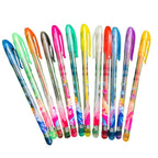 Fruit Scent Gel Glitter, Smooth Writing Sparkle Pens - Set Pack of 12