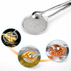 Frying Tong Strainer Spoon, Stainless Steel, Multifunction Kitchen Filter Tool