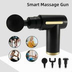 Professional Smart Percussion Massage Gun – Deep Tissue Muscle Massager with 4 Interchangeable Heads