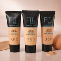 Fit Me! Romantic Star Matte + Poreless Liquid Foundation (Shade 350) – Oil-Controlling, Pore-Blurring Long-Wear Foundation for Normal to Oily Skin