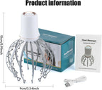 Electric Scalp Massager Octopus Shaped Scalp Massager with 12 Claws 500mAh 3 Mode Scalp Massage Tool with Handle Compact Head Massager for Stress/Headache Relief & More