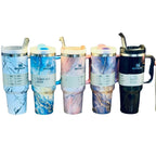 Stainless Steel Stanley Marble Tumbler, Vacuum Insulated Leakproof Design