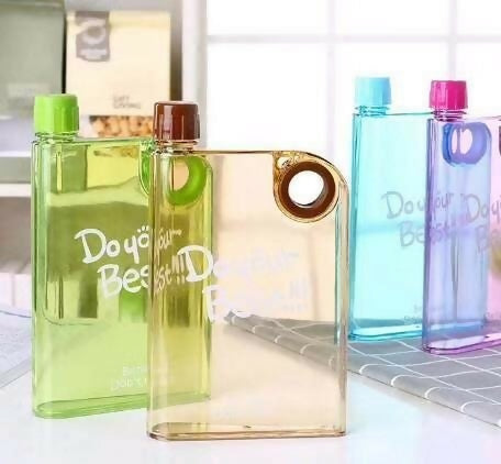 Ultra Slim Notebook Style Water Bottle – 1 Pc (Random Color)