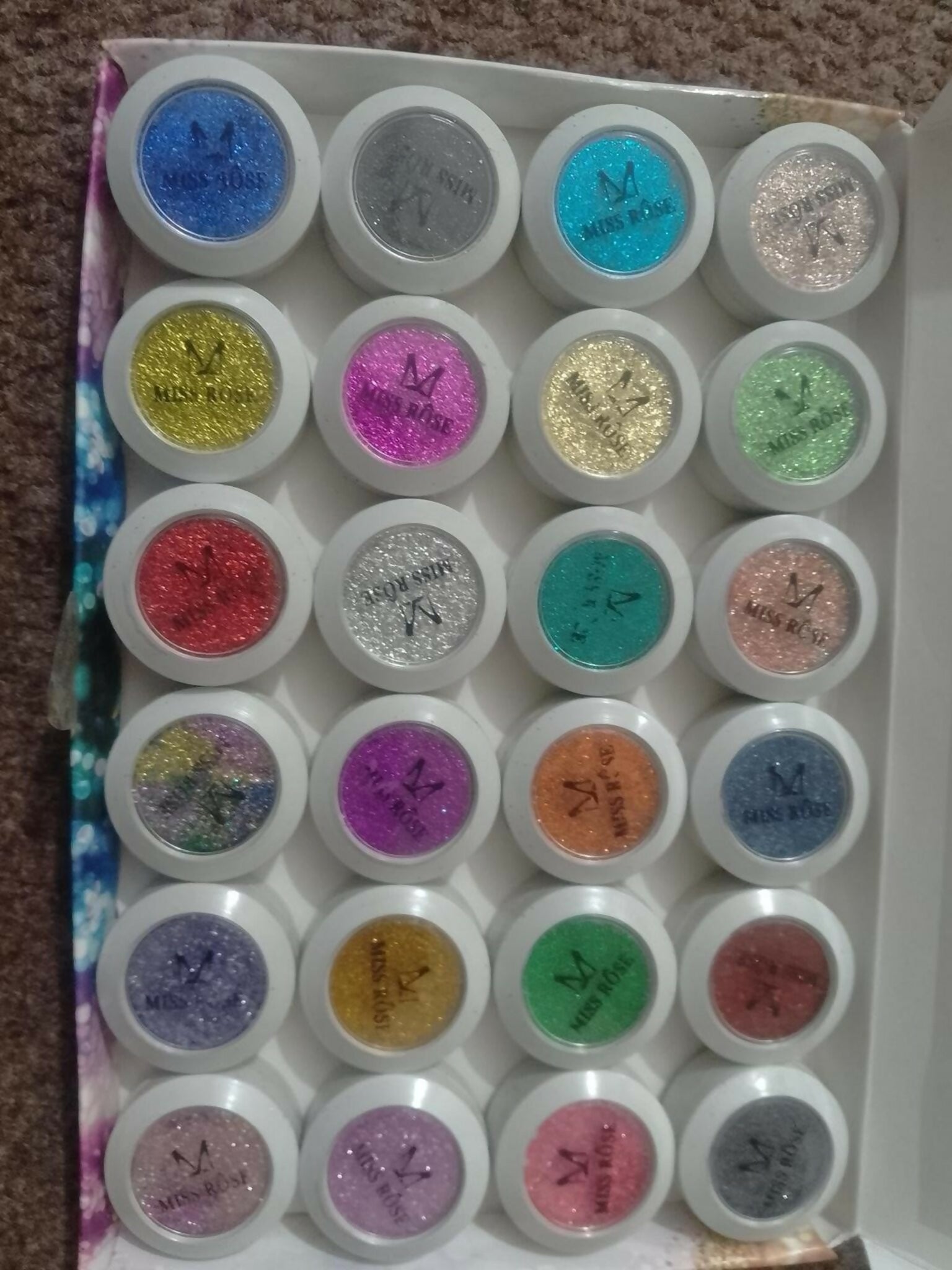 Miss Rose Multicolor High Pigmented Glitter Shimmer Eyeshadow Palette Set Professional Eye Makeup