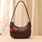 Cherry Charm Shoulder Purse Stylish Compact Durable Fashion Accessory Practical Choice For Daily Use Office College And Casual Outings - Black