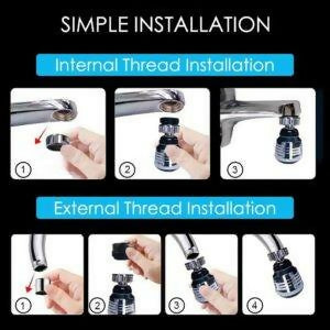 Multifunctional 360° water Faucet Kitchen Sink Faucet Sprayer Water Saving Aerator 360 Degrees Rotatable